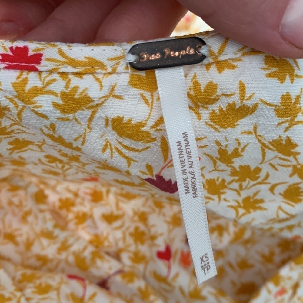 FREE PEOPLE In Full Bloom Fall Floral Midi Dress Women's Size XS midi‎ - Picture 8 of 13